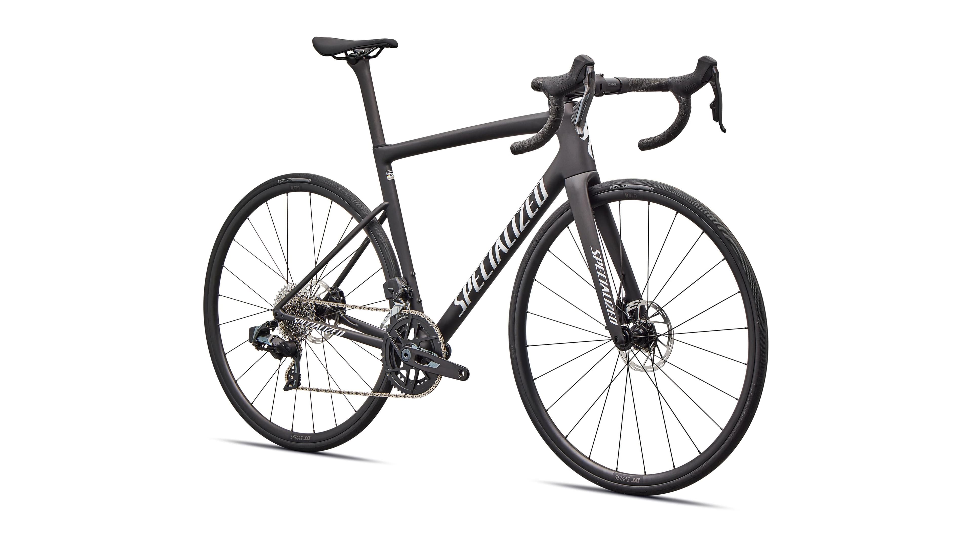 Specialized Tarmac SL8 Comp 2026 — гоночный шоссейный велосипед, цвет Satin Carbon/White — фото 2