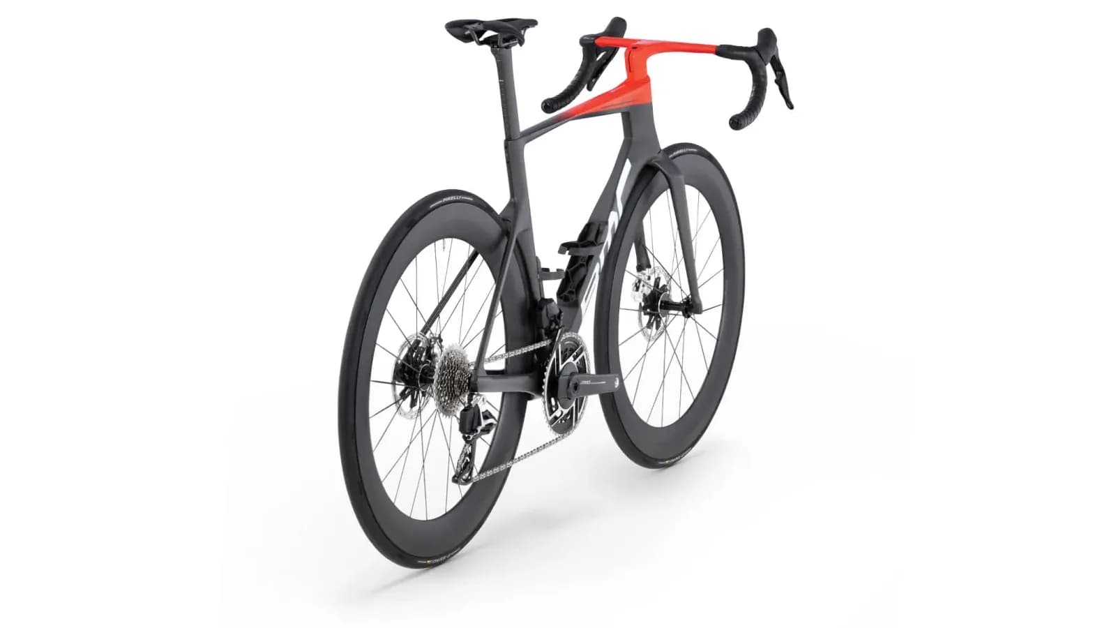 BMC Teammachine R 01 One 2026 — аэро шоссейный велосипед, цвет Carbon / Neon Red — фото 3