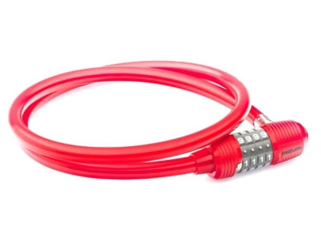 Противоугонный трос с кодовым замком MIZUMI WL-656-900*12-RED