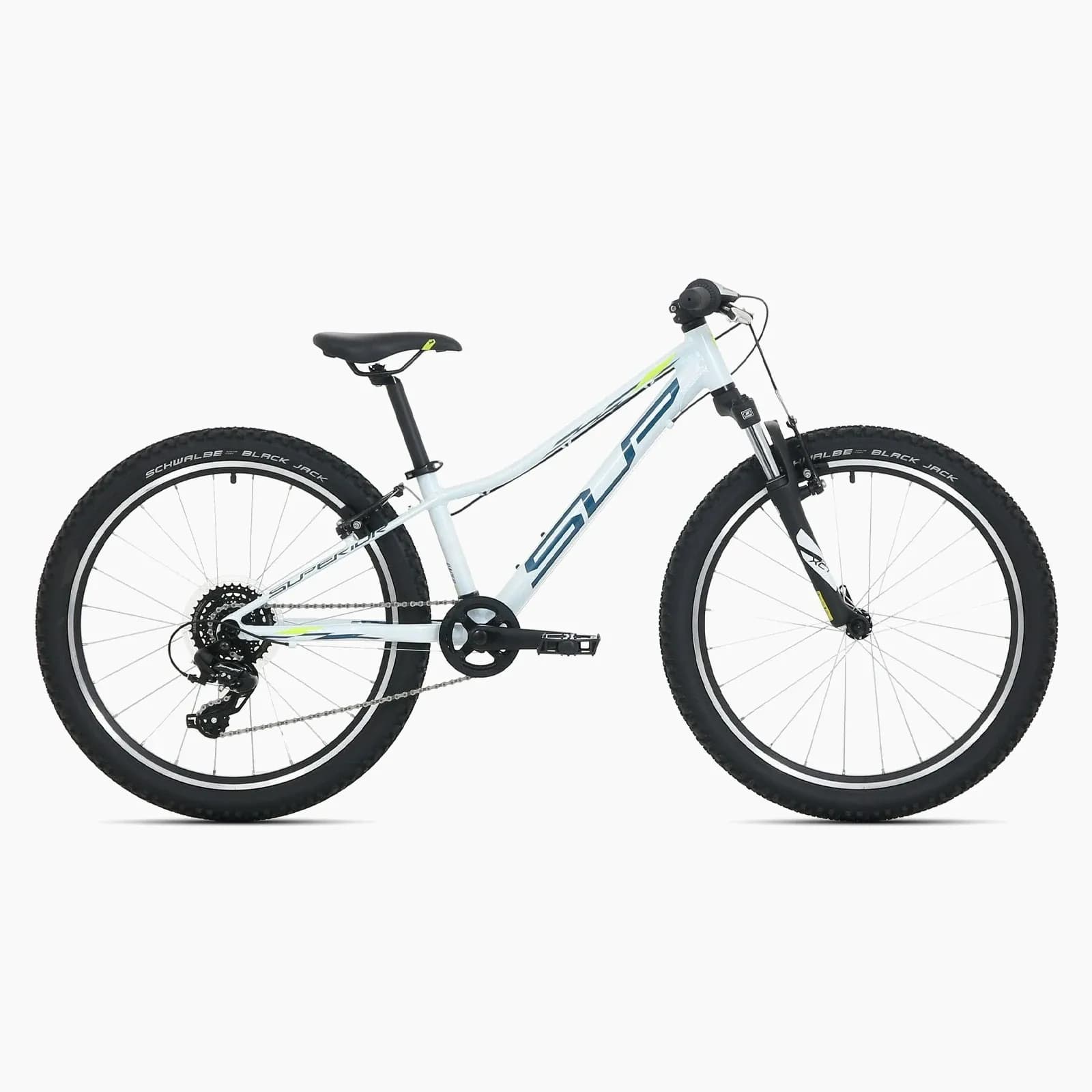 Superior Велосипед Superior Racer XC 24 Gloss White/Petrol Blue/Neon Yellow