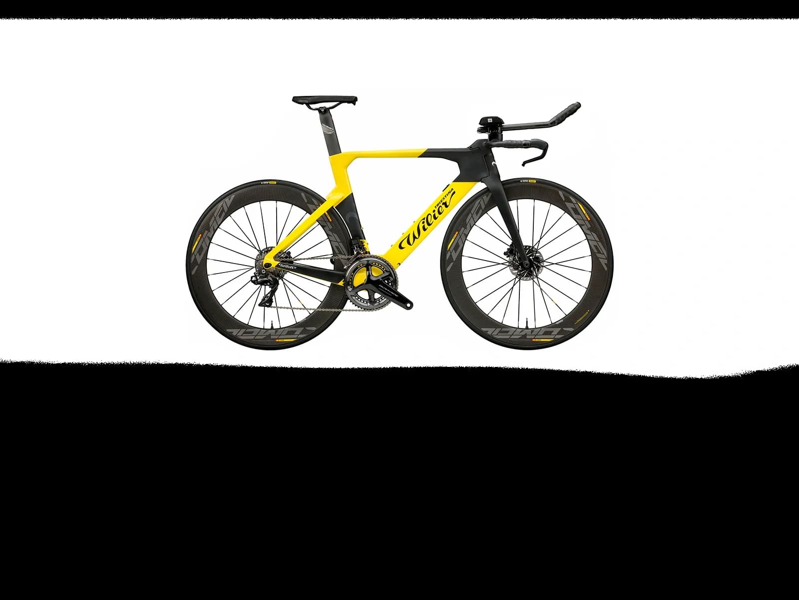 Wilier Велосипед Шоссейный Wilier Turbine Disc Two Force AXS 2x12 DT Swiss Yellow/black